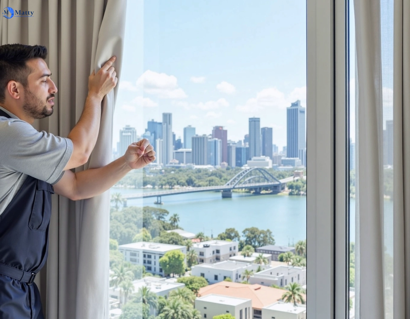 Professional curtain steam cleaning service woronora-heights-nsw QLD by Matty Curtain Cleaning