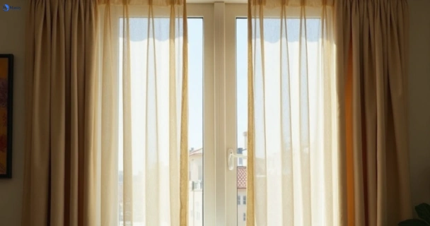 Dusty and dull curtains in woronora-heights-nsw before steam cleaning